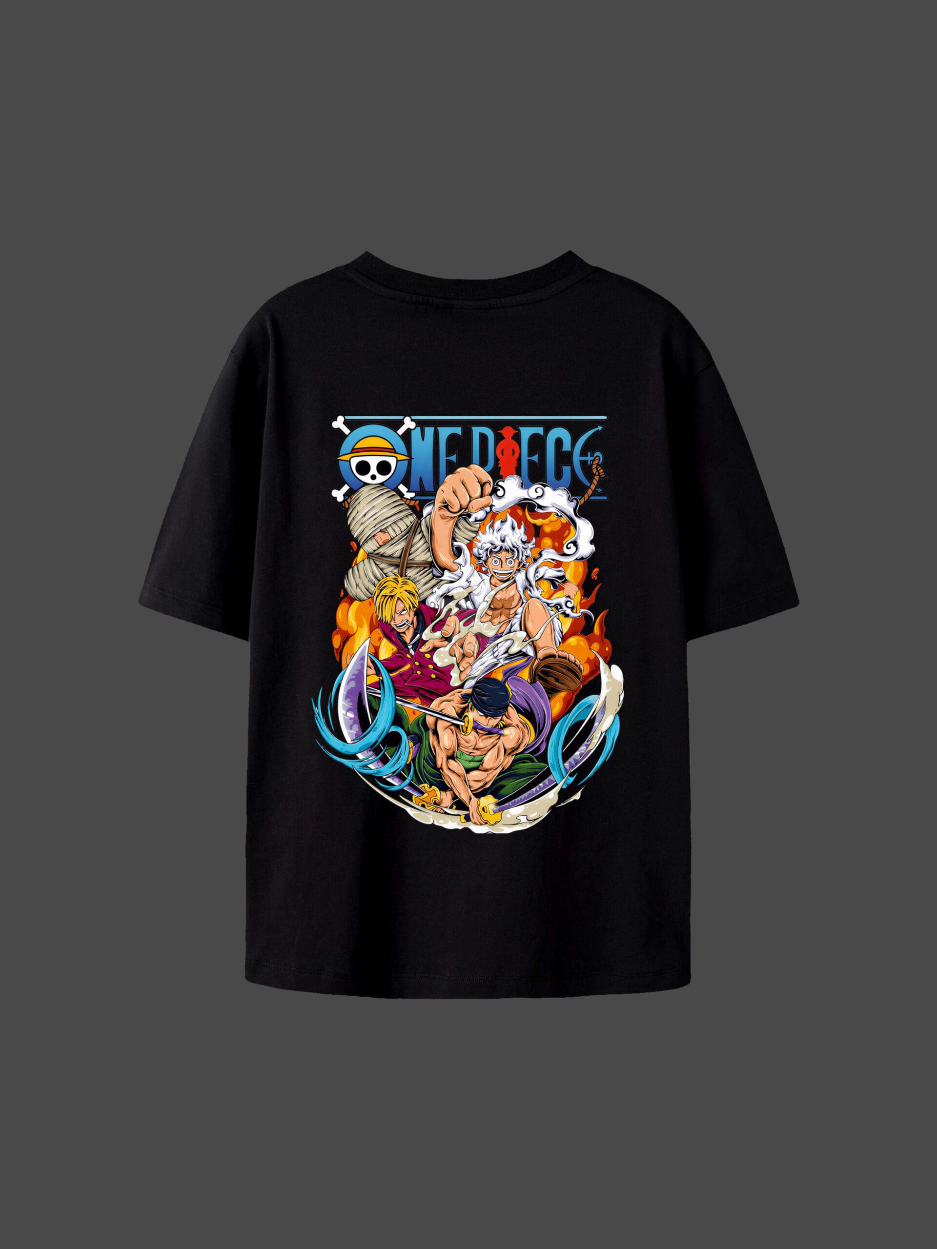 Oversized One Piece: Luffy’s Legendary Crew Battle Tee by Styric